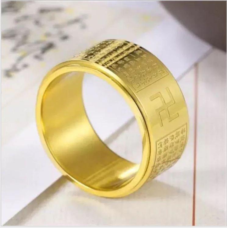 Nhẫn bát nhã tâm kinh màu vàng