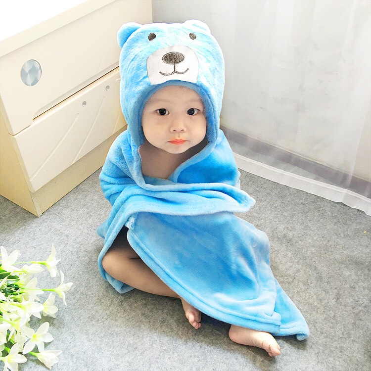 Chăn ủ thú bông dày dặn cho bé mùa đông