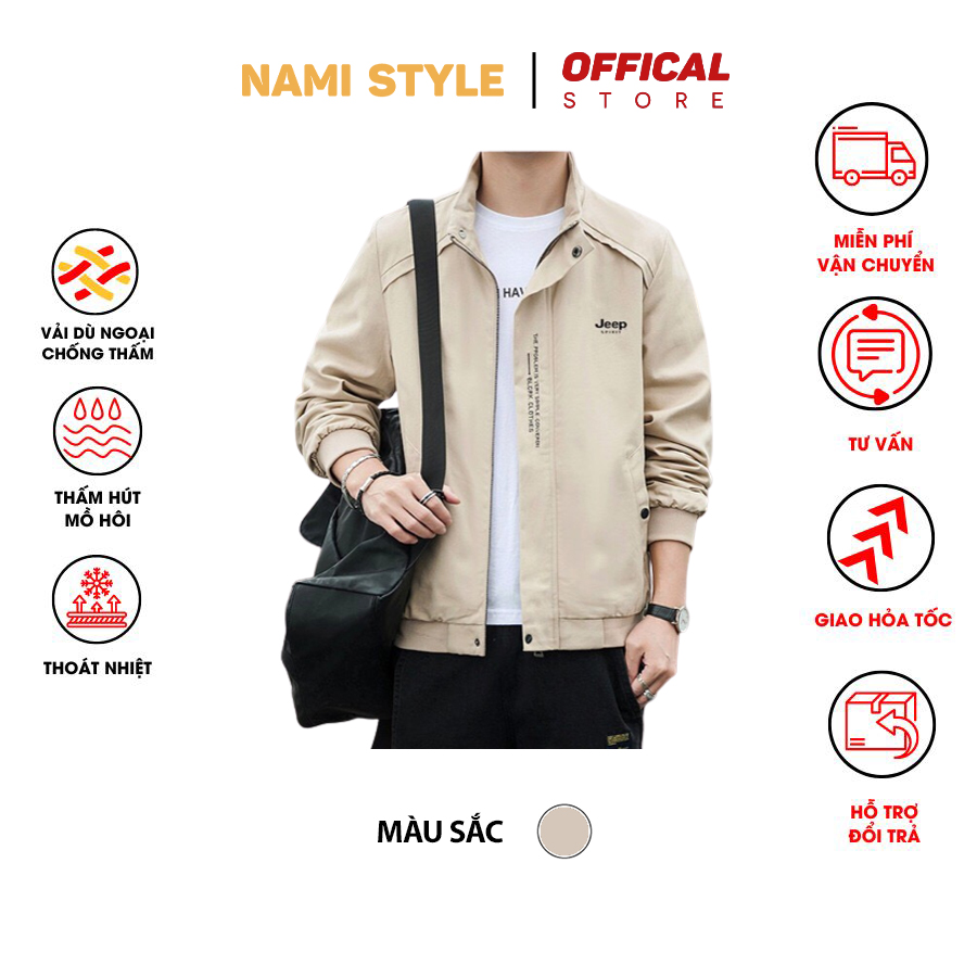 Áo khoác dù nam dày 2 lớp, Basic cao cấp-AK06