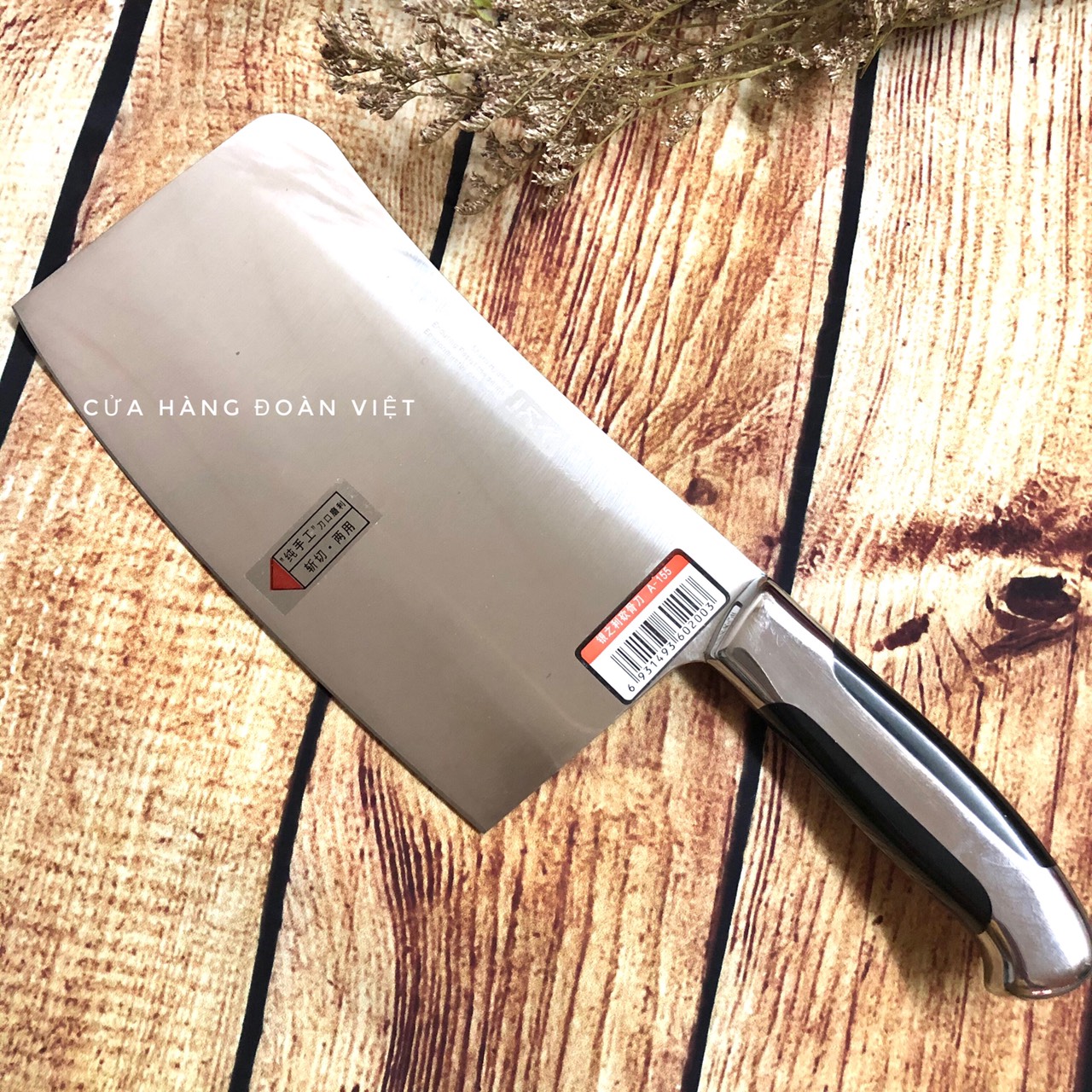 Dao Chặt Xương JEECHON Lưỡi Thép Không Rỉ - Cán Inox Cao Cấp