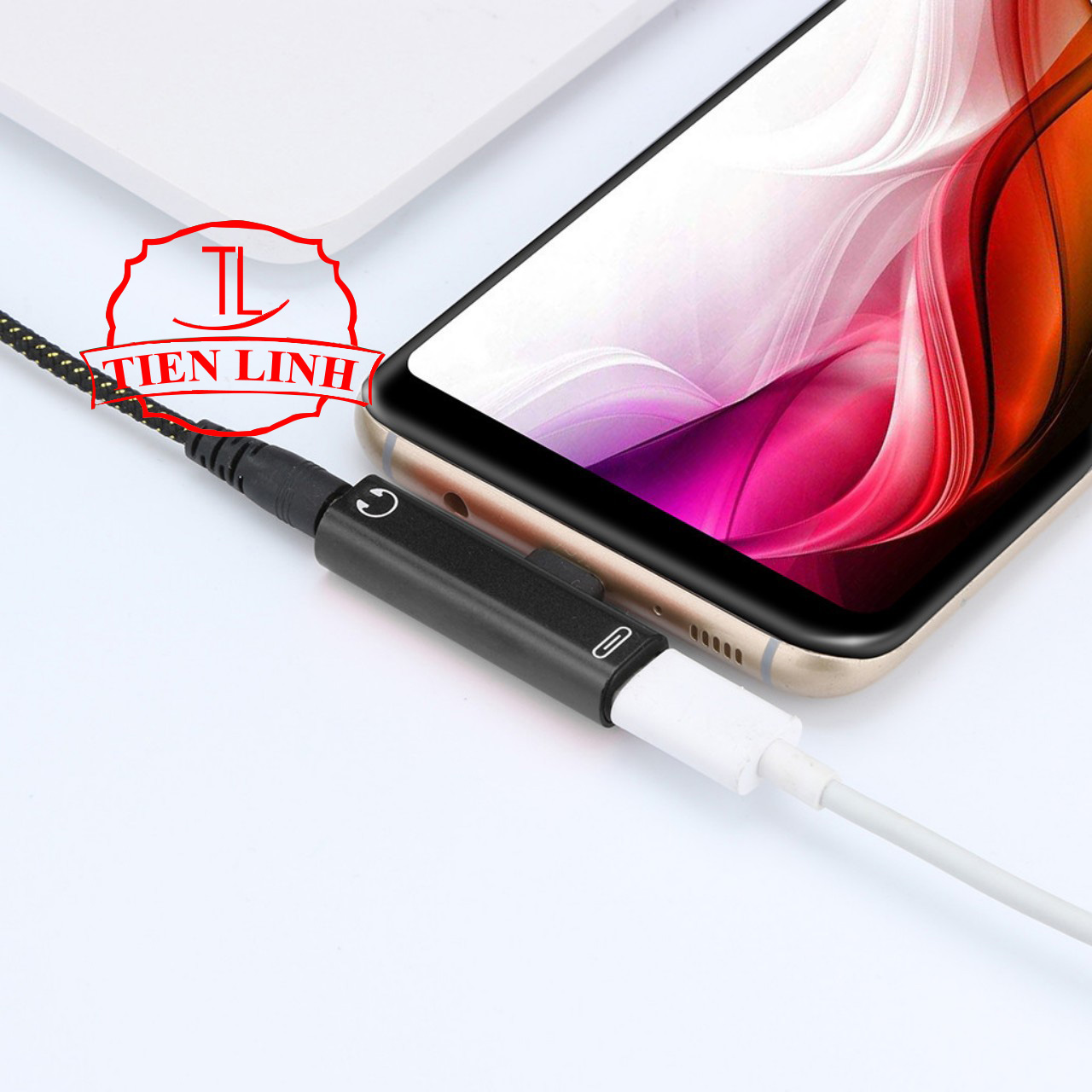 Type-C audio to 3.5mm earphone jack adapter and Type-C charging for Android Type C Huawei and Xiaomi series