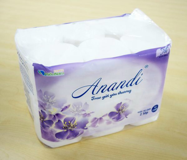 [12 CUỘN] Giấy vệ sinh không lõi giá rẻ thương hiệu Anandi