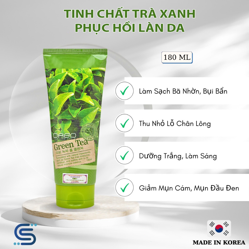 Sữa rửa mặt Dabo Hàn Quốc tuýp 180ml