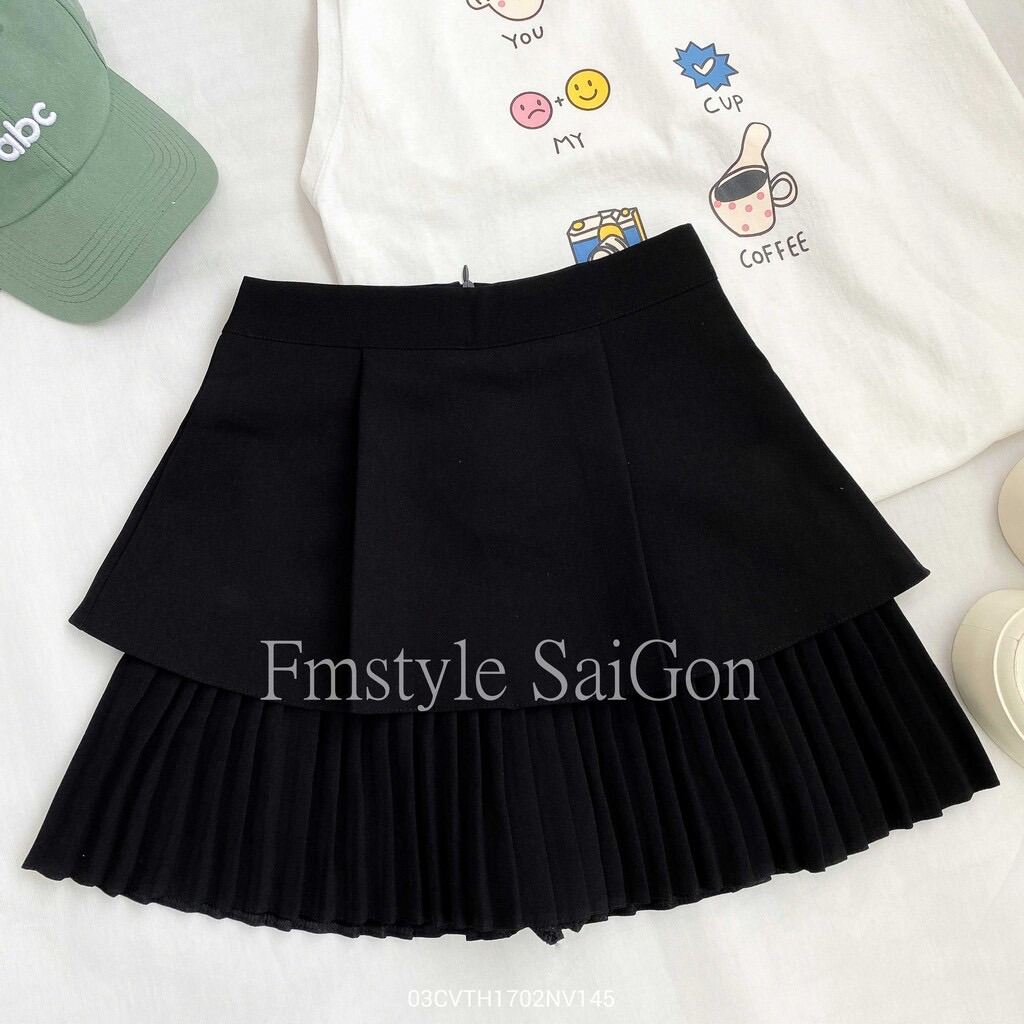 Chân váy 2 tầng xếp li ( có lót trong)
