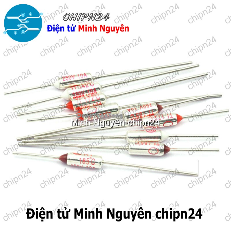 [2 cái] (K451) Cầu chì nhiệt RY 10A 250V (100/110/115/121/130/135/142/155/165/169 độ) - [Chọn Loại] - HHH.00043