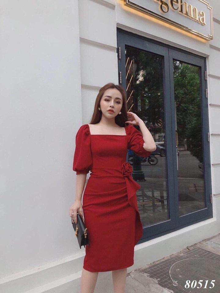 [HCM]ĐẦM ÔM DỰ TIỆC ĐÍNH HOA EO SIÊU XINH