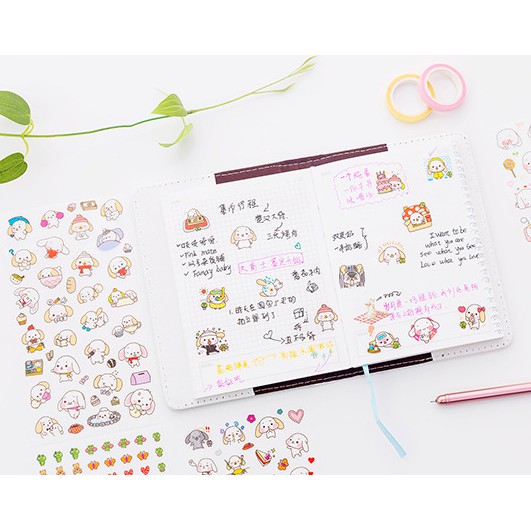 Bộ 6 Sticker Cún Iu Bukao