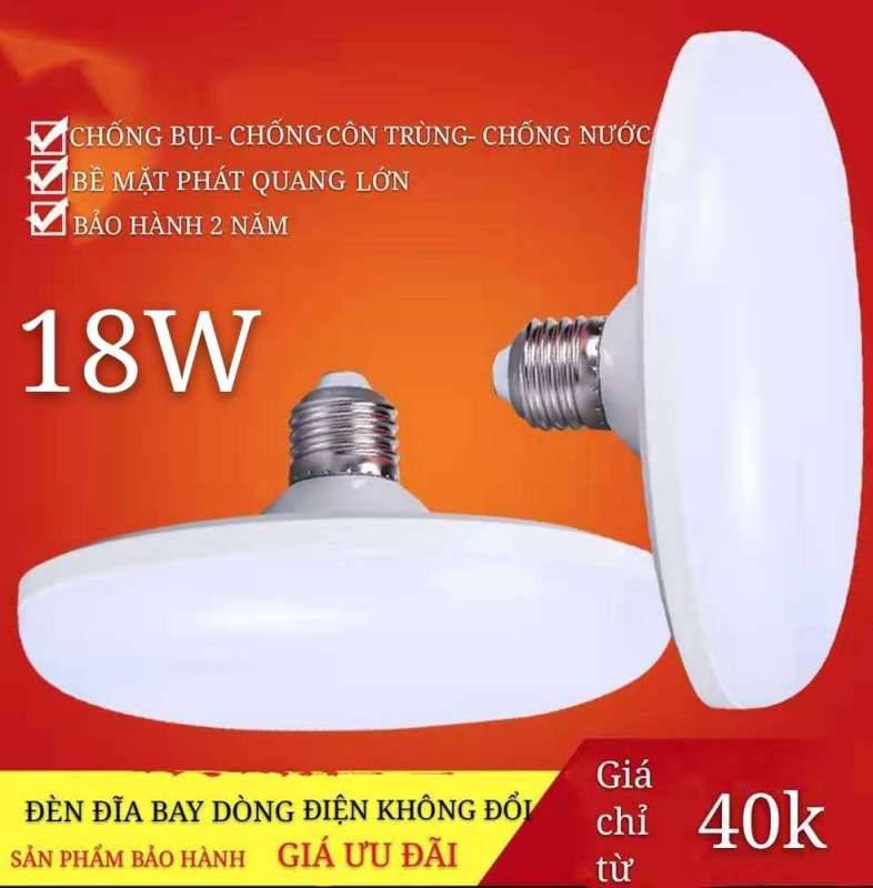 Bóng đèn Led UFO- A minh tiết kiệm điện siêu sáng (18W24W36W50w) ánh sáng trắng
