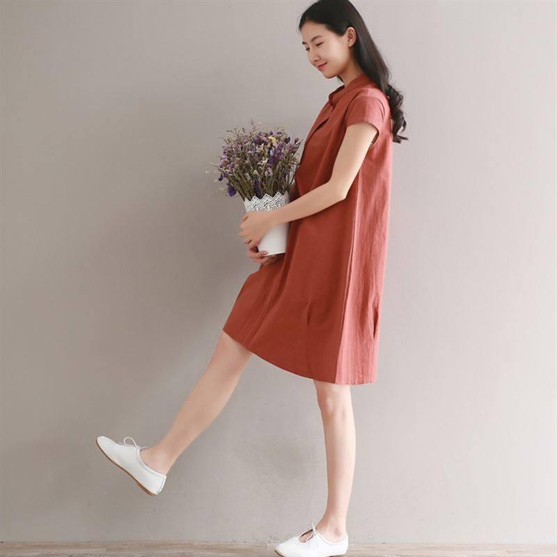 Váy Bầu Nâu Đất Cổ Tàu