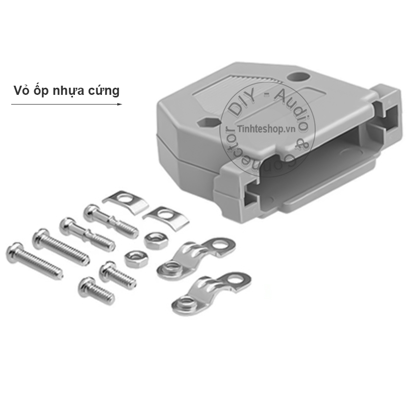 1 chiếc - Đầu hàn kèm vỏ ốp DB25 đực - Vỏ ốp đầu hàn jack D-SUB 25pin DB25 đực OD10mm