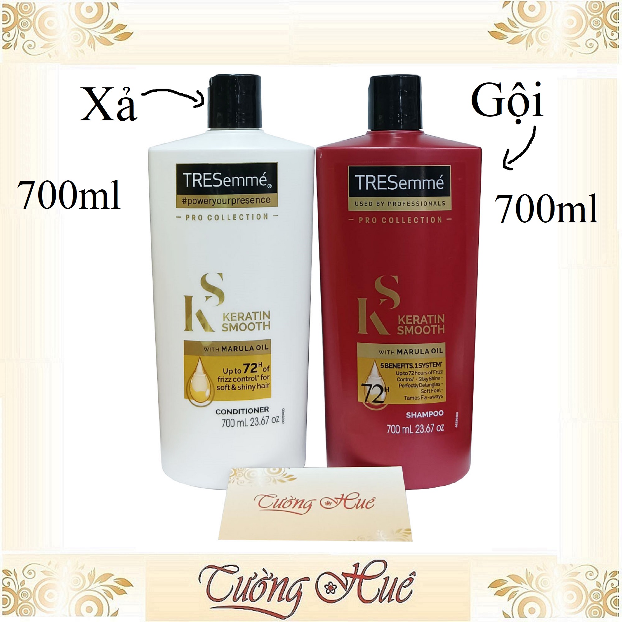 Dầu Gội và Dầu Xả TRESemme Keratin Smooth - 700ml