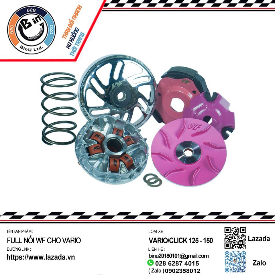 Combo nồi xe tay ga WF  RACING V3 XE MÁY  ADV 150 CÁC ĐỜI