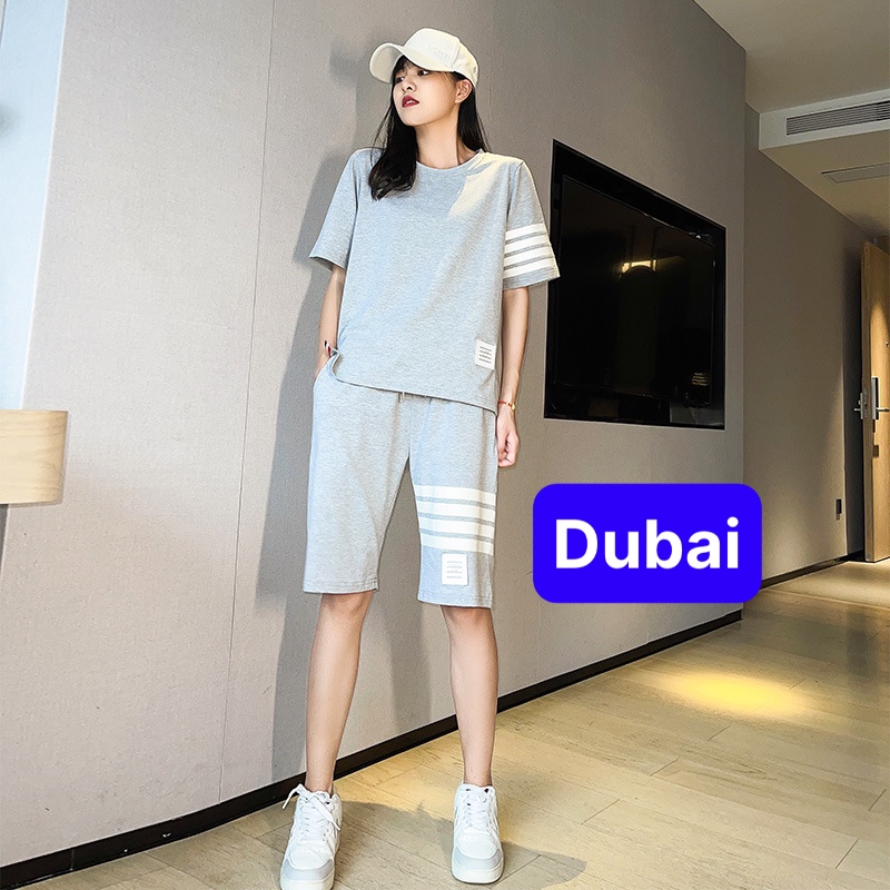 SET BỘ ĐỒ NỮ 3 SỌC SIÊU SANG CHẢNH HÈ 2021 - PHỐI QUẦN ĐÙI MẶC ĐI CHƠI ĐI LÀM ĐỀU ĐƯỢC - DUBAI FASHION