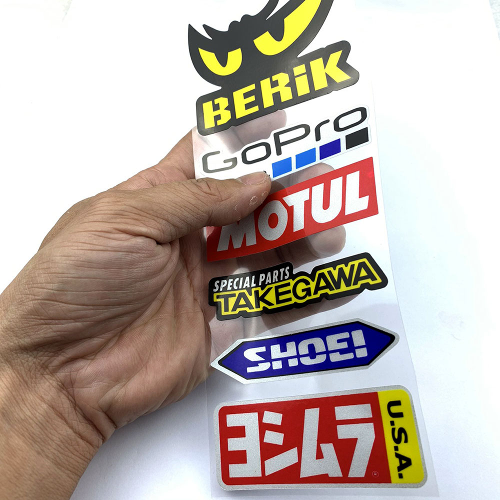 Tem Dán Xe Máy Phản Quang Mắt Berik[ 1 bộ ]