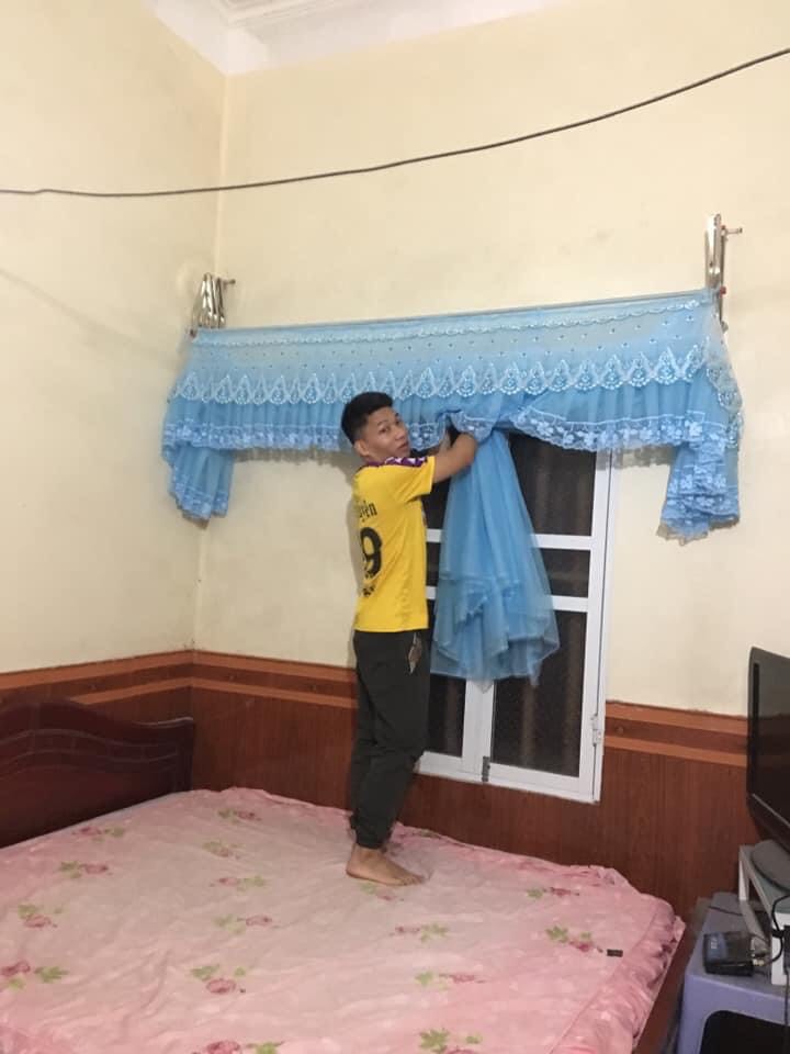 Màn khung xếp gọn phối ren kiểu- TRỌN BỘ