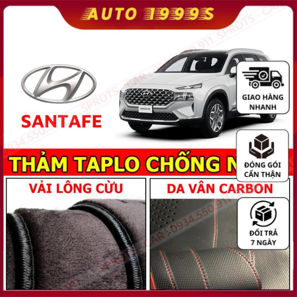 Thảm phủ taplo xe hyundai santafe 2019-2023 cao cấp