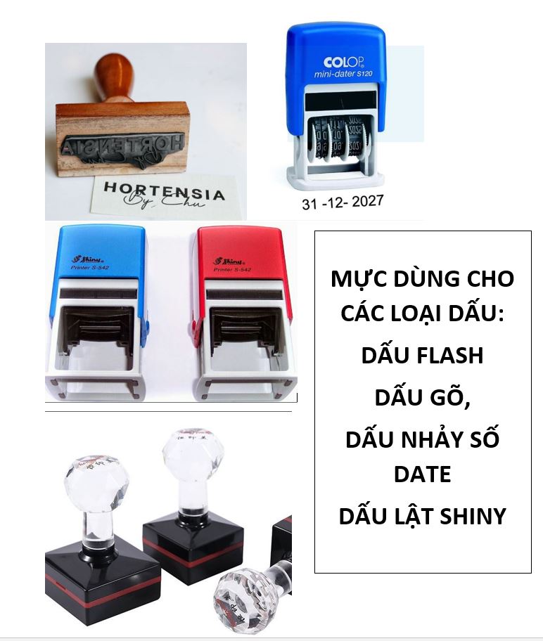 MỰC ĐÓNG DẤU FLASH LỌ 50 - 60ML