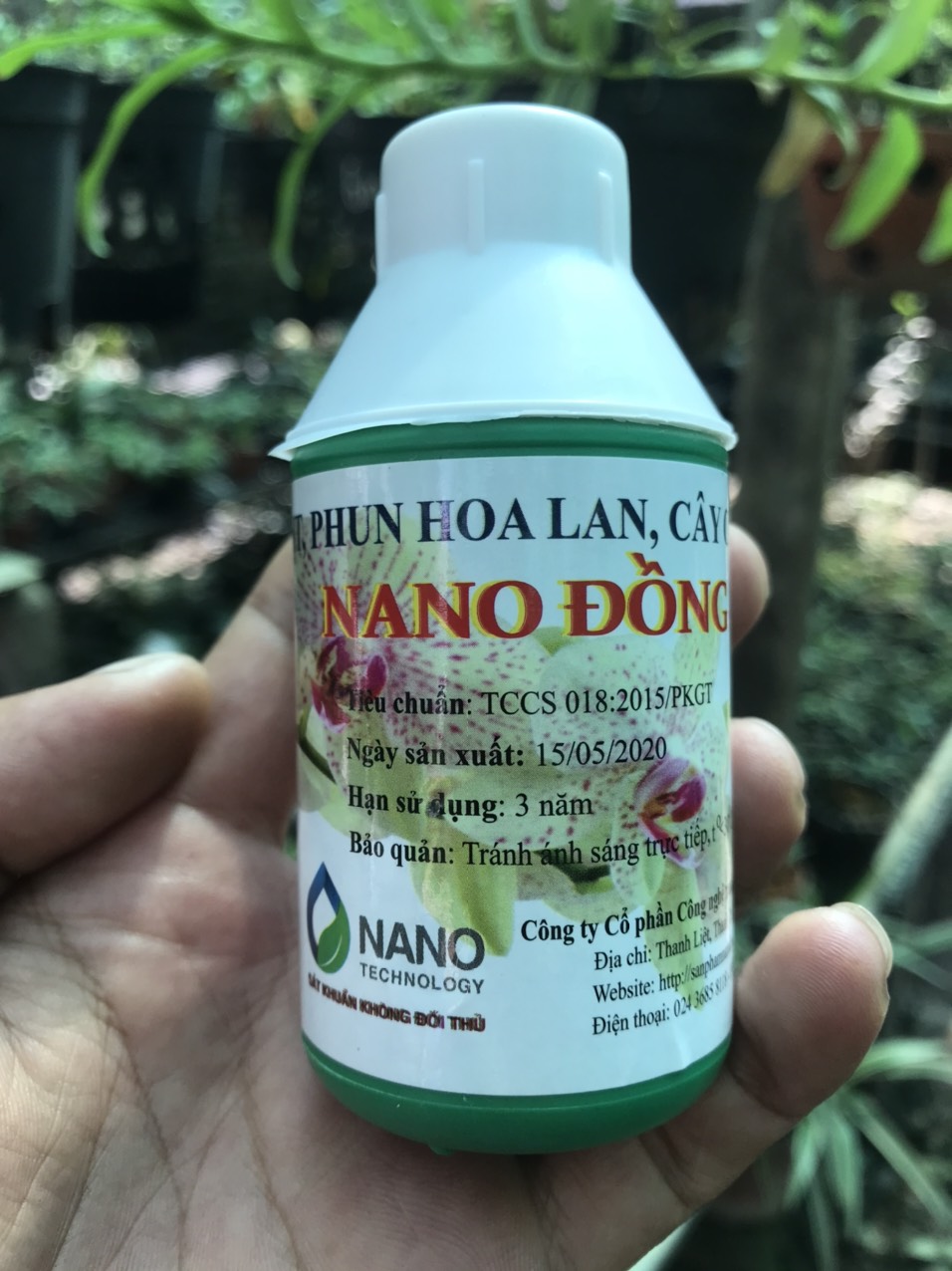 nano bạc đồng cho hoa lan cây cảnh, chai 100ml