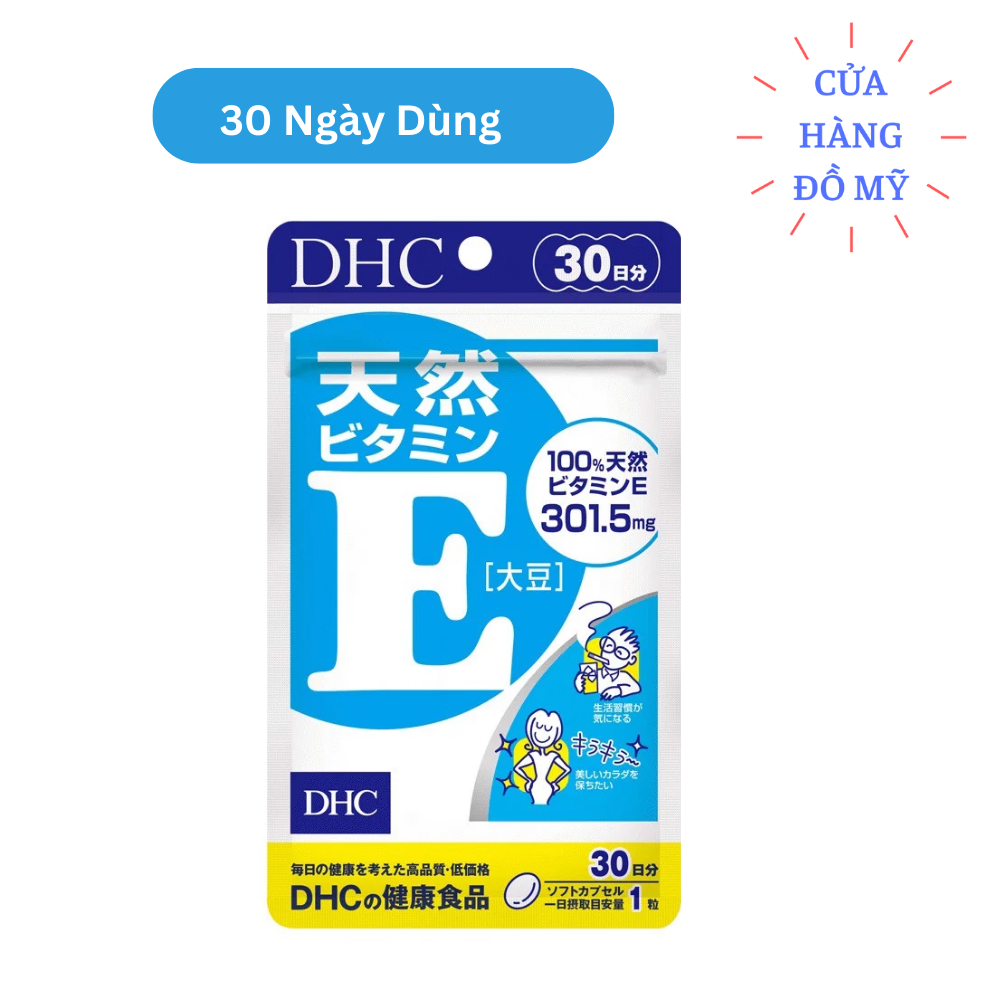 Viên uống DHC Vitamin E tự nhiên 301,5mg Natural Vitamin E (soybean) 30 ngày 90 ngày dùng - Hỗ trợ chống lão hóa - Shop Hong1008