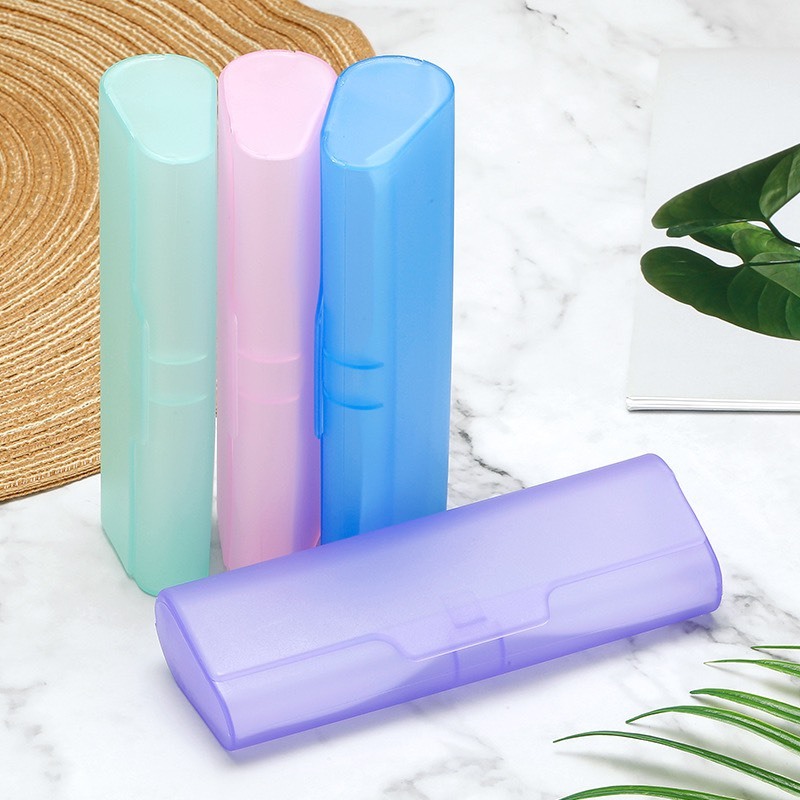 Giá bán Hộp nhựa đựng Kính bằng Nhựa cứng PP nhẹ 4 màu tím, xanh, hồng, trong suốt siêu đẹp, phù hợp đựng Kính Lão