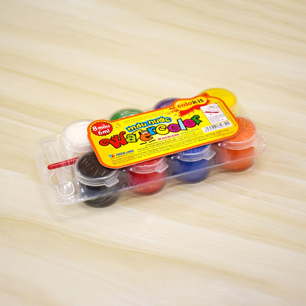 Màu nước 8 màu Thiên Long Colokit Waco-C06