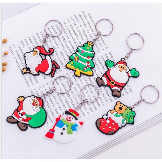 Sét 10 Chiếc Móc Khóa Silicon Hình Noel Giáng Sinh Vui Vẻ