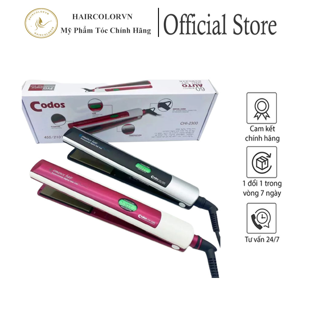Kẹp duỗi tóc Codos - CHI2300 chính hãng bảo hành 6 tháng cho Salon