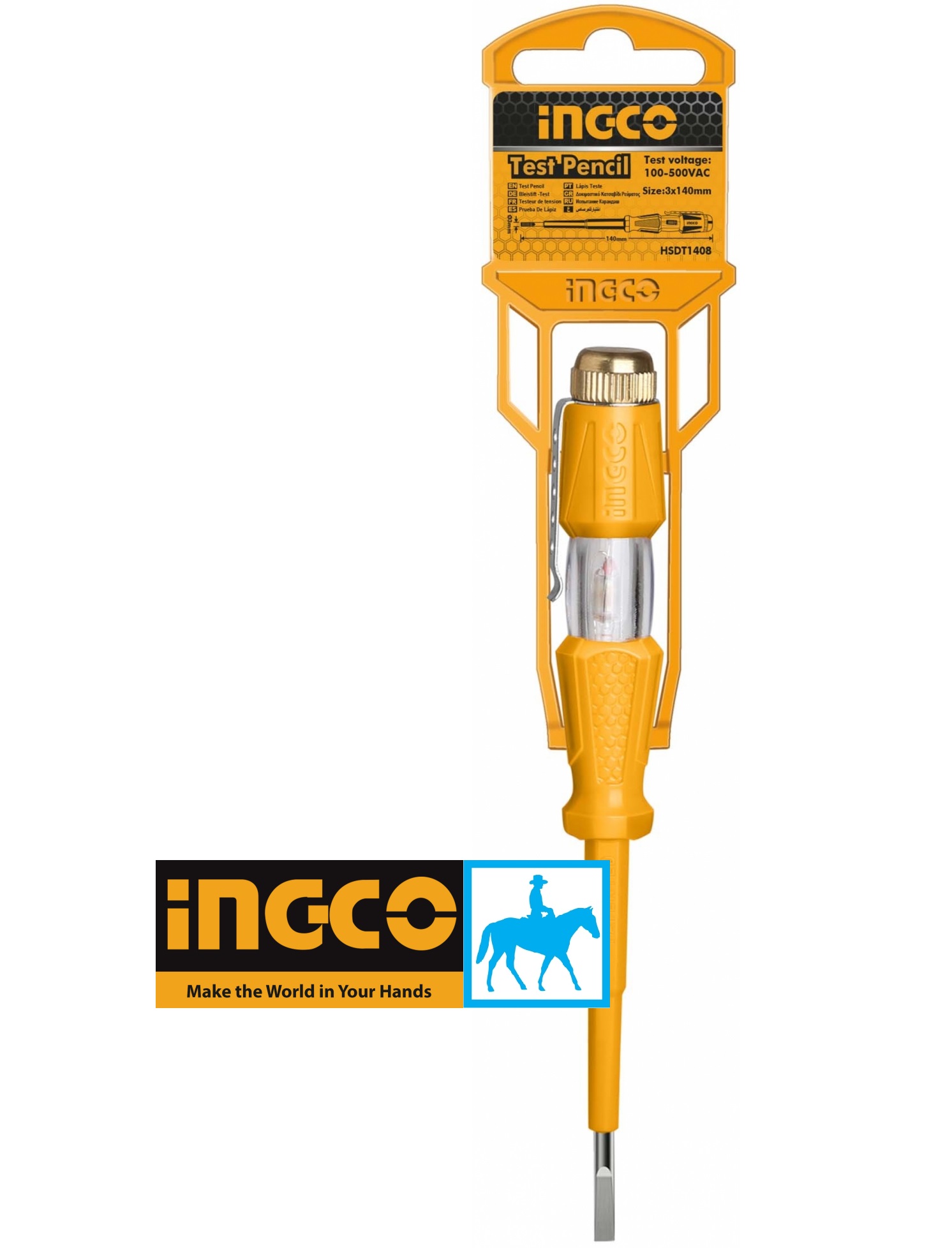 Bút thử điện 140mm ingco hsdt1408
