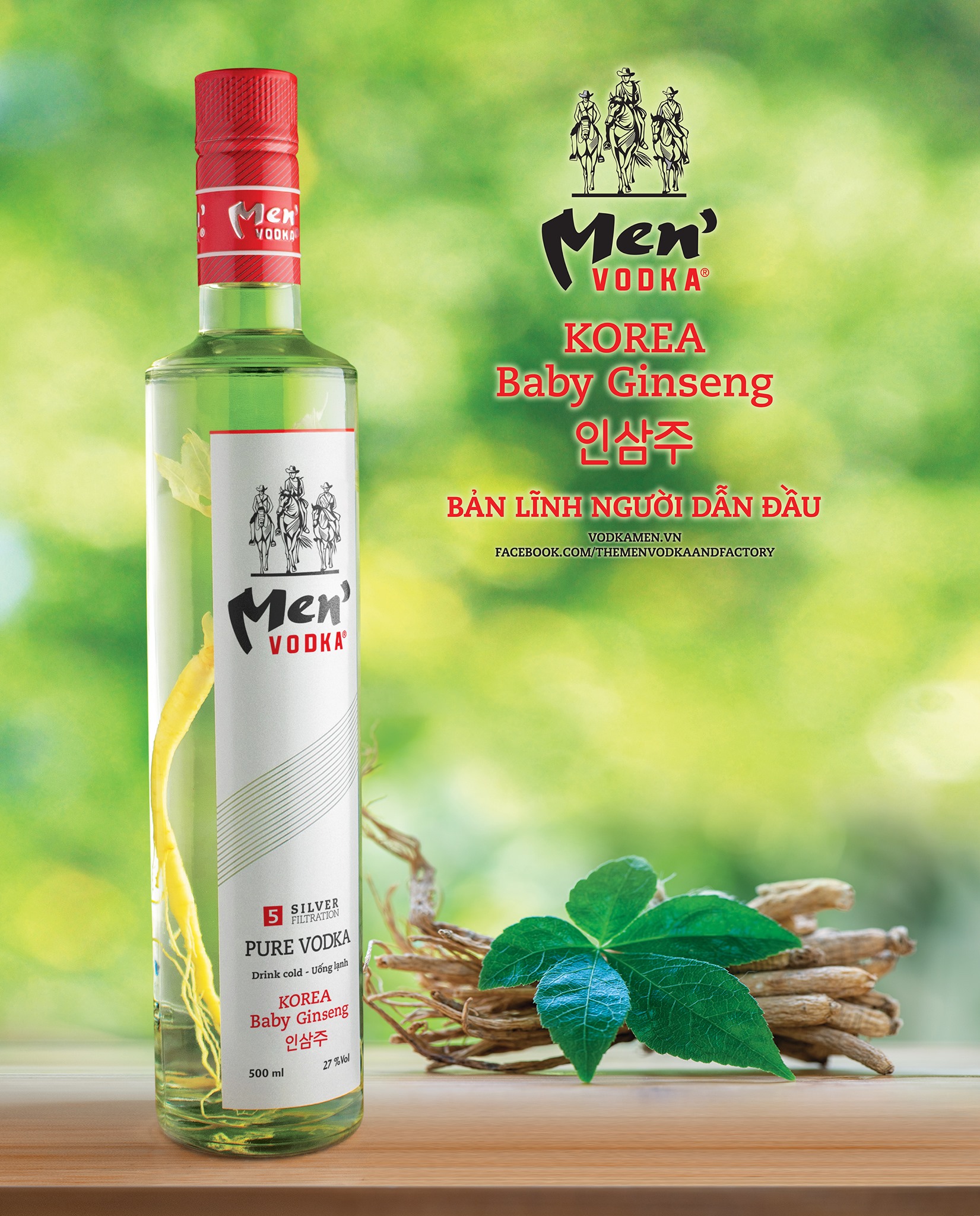 Rượu Men' Vodka Sâm Chính Hãng Nồng độ 29.5%