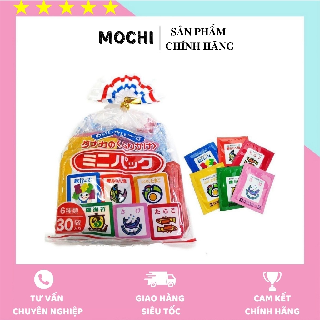 Gia vị rắc cơm furikake cho bé ăn dặm 6 vị gồm 30 gói