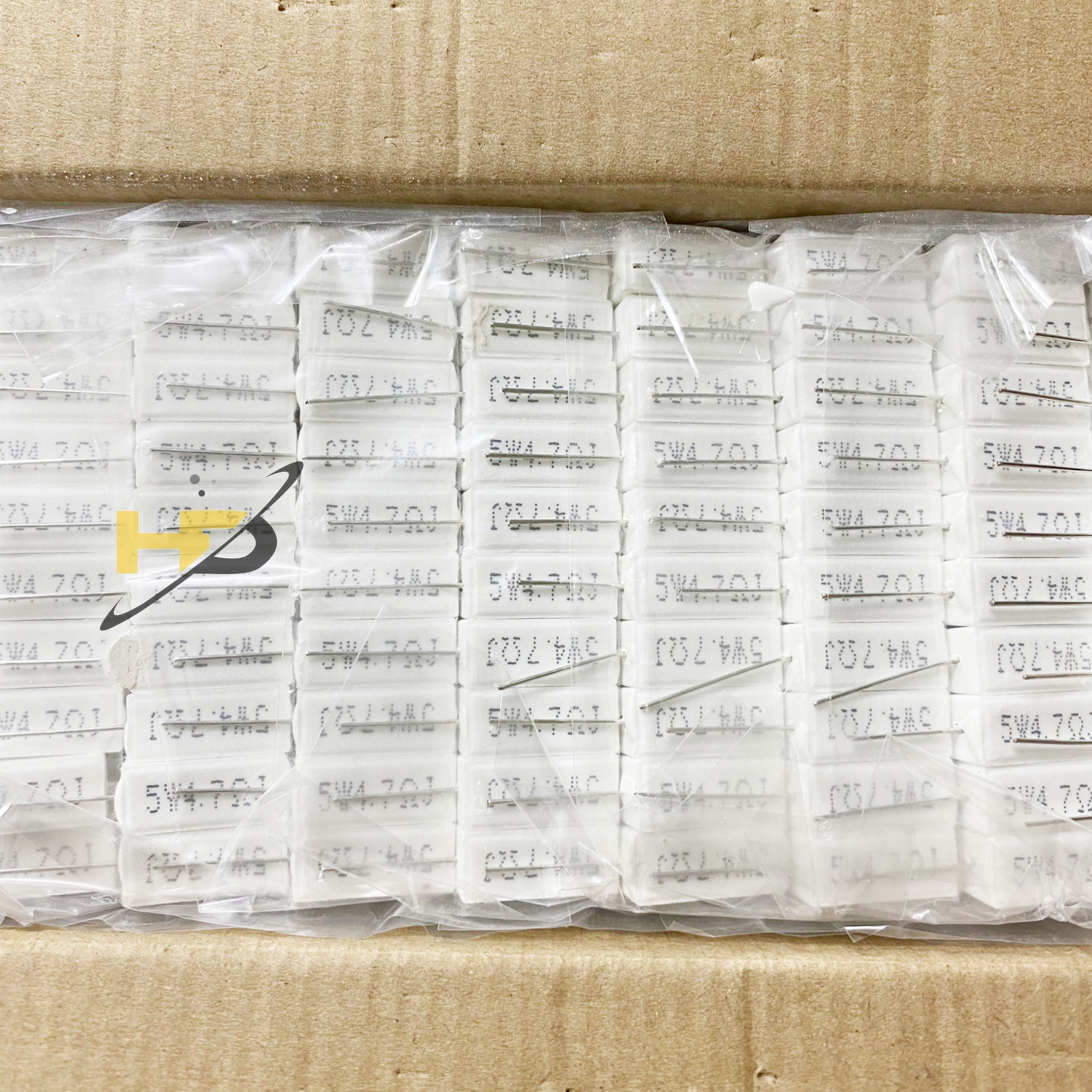 [Combo 10] Điện Trở Công Suất 4.7 Ôm 5W, Trở Sứ 4.7R Dáng Nằm