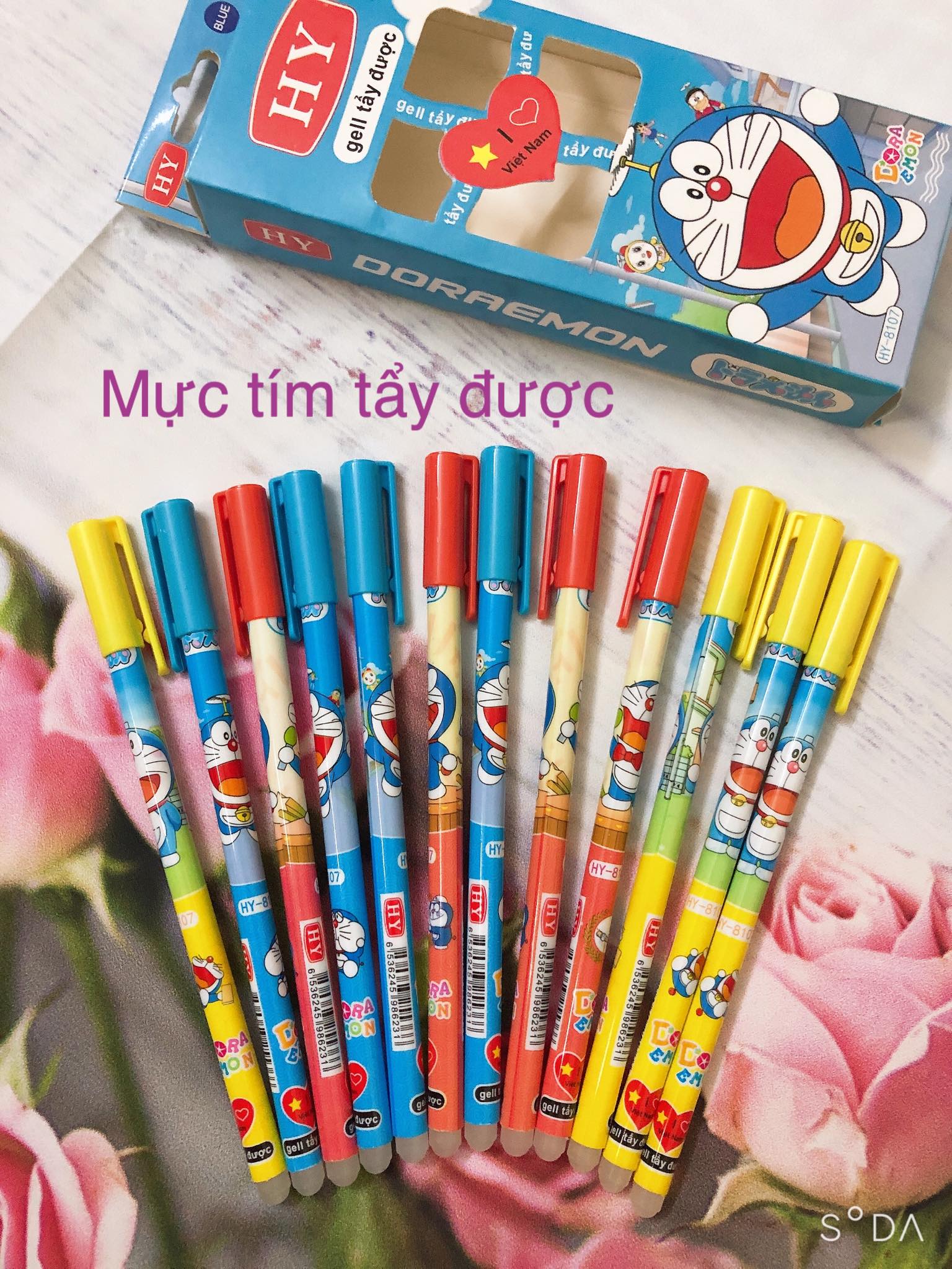 Hộp 12 Chiếc Bút Mực Tím Tẩy Xóa Được