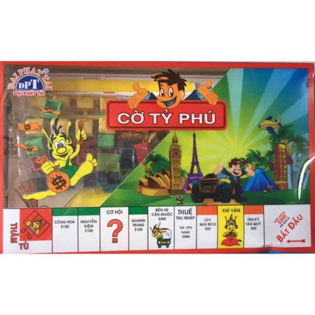 Cờ tỷ phú loại vừa - 26 cm