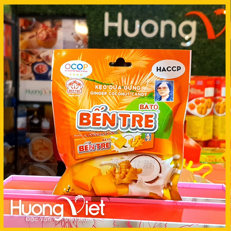 Kẹo dừa Gừng Bến Tre Hai Tỏ 150gr