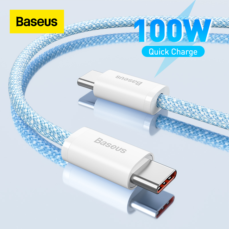 Baseus 100W Fast Charging USB C Cable For Macbook USB C To USB Type C Cable For ipad Xiaomi Samsung PD Fast Charger Date Transfer Cord Wire