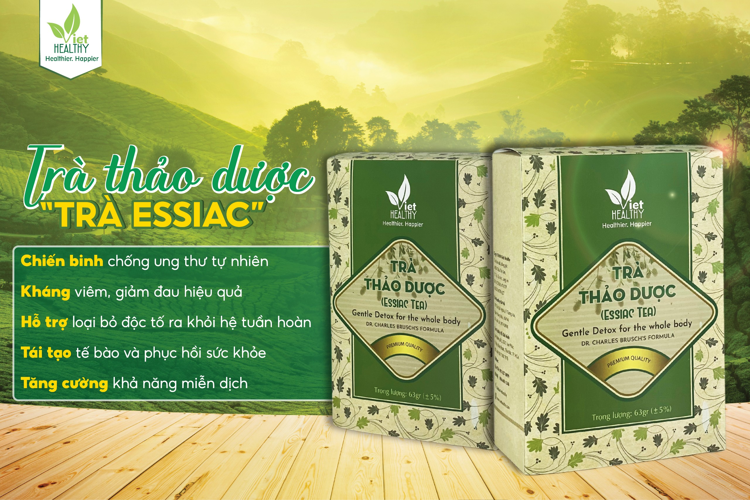 Trà thảo dược ( eassiac tea ) 63g viethealthy