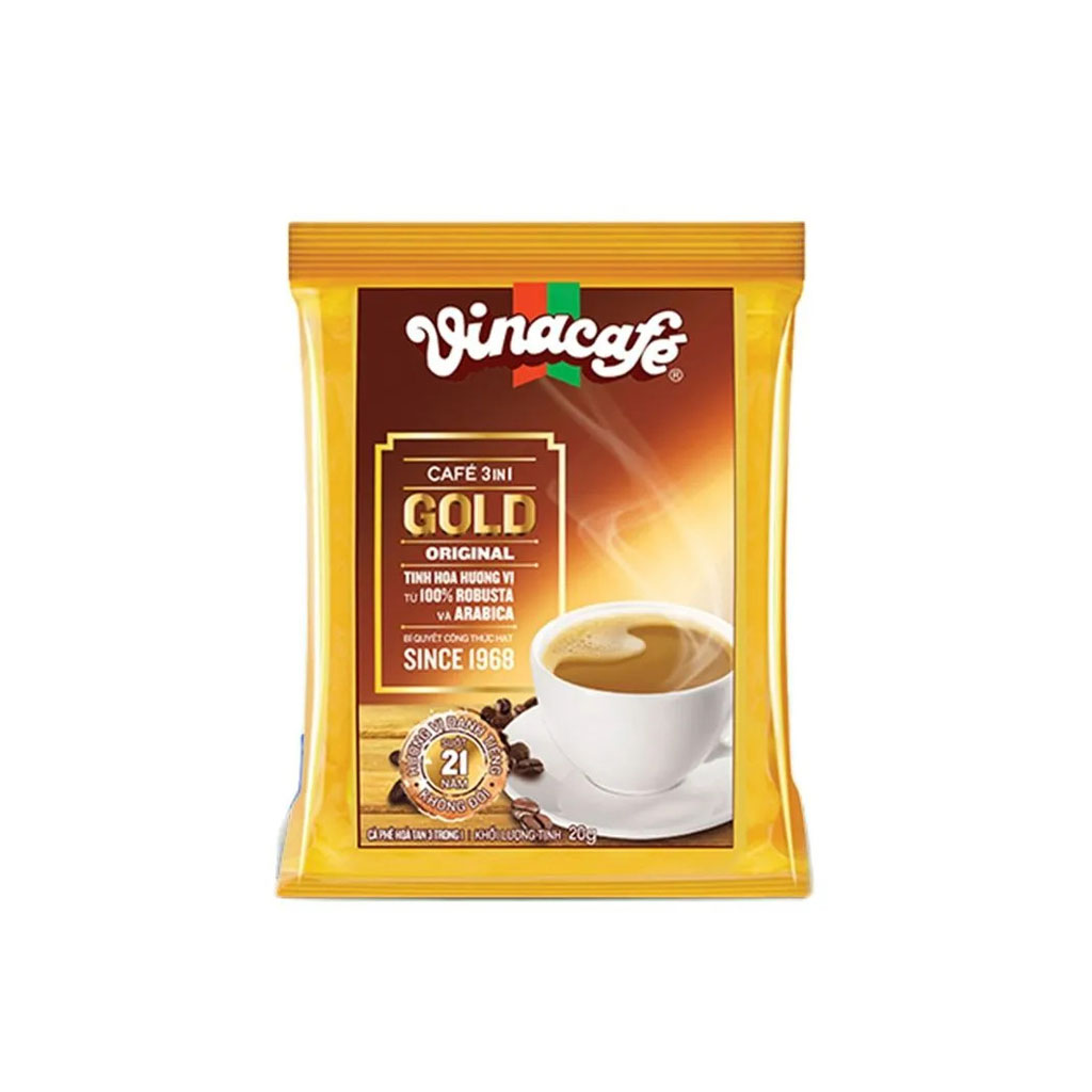Combo 5 bịch cà phê hòa tan 3in1 Vinacafé Gold Original 24 gói x 20g