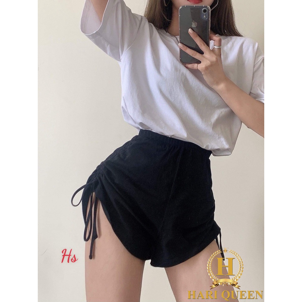 Quần đùi dây rút hông mặc 2 kiểu siêu hot