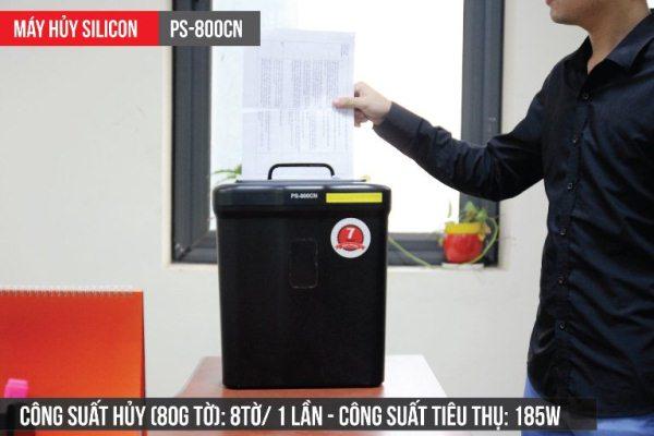 [HCM]Máy hủy tài liệu Silicon PS-800CN