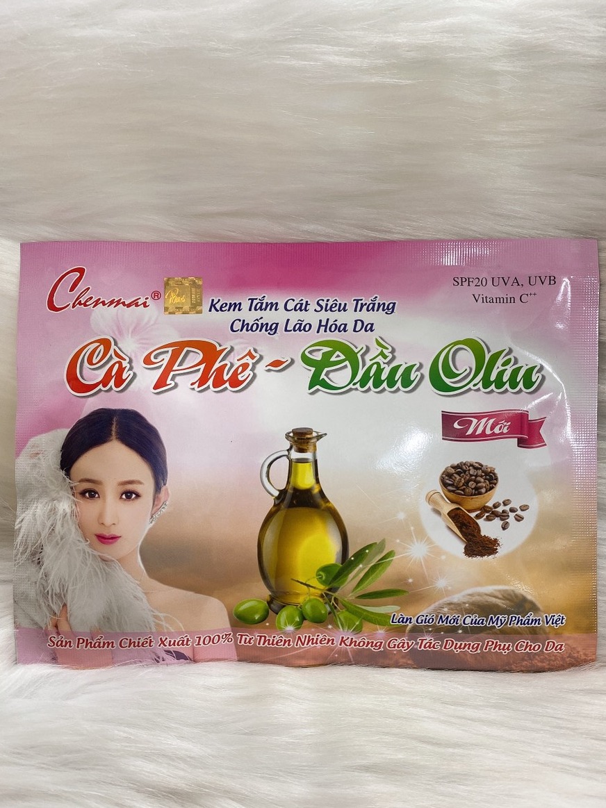 [HCM]KEM TẮM TRẮNG CÀ PHÊ - DẦU OLIU CHENMAI