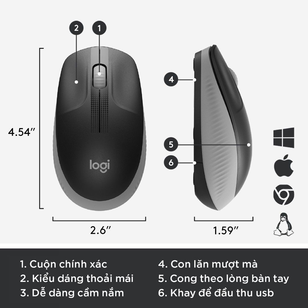 [HCM]Chuột không dây Logitech M191 Chính hãng
