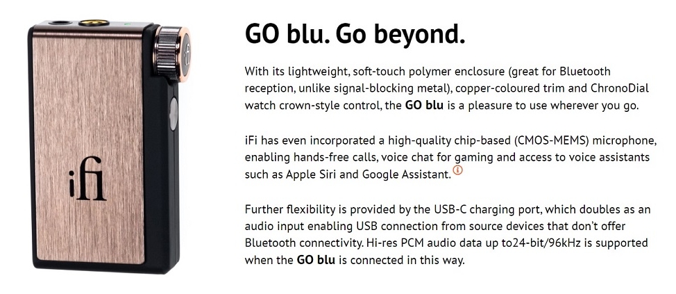 Bộ Chuyển Đổi Âm Thanh DAC/Amp iFi Go Blu