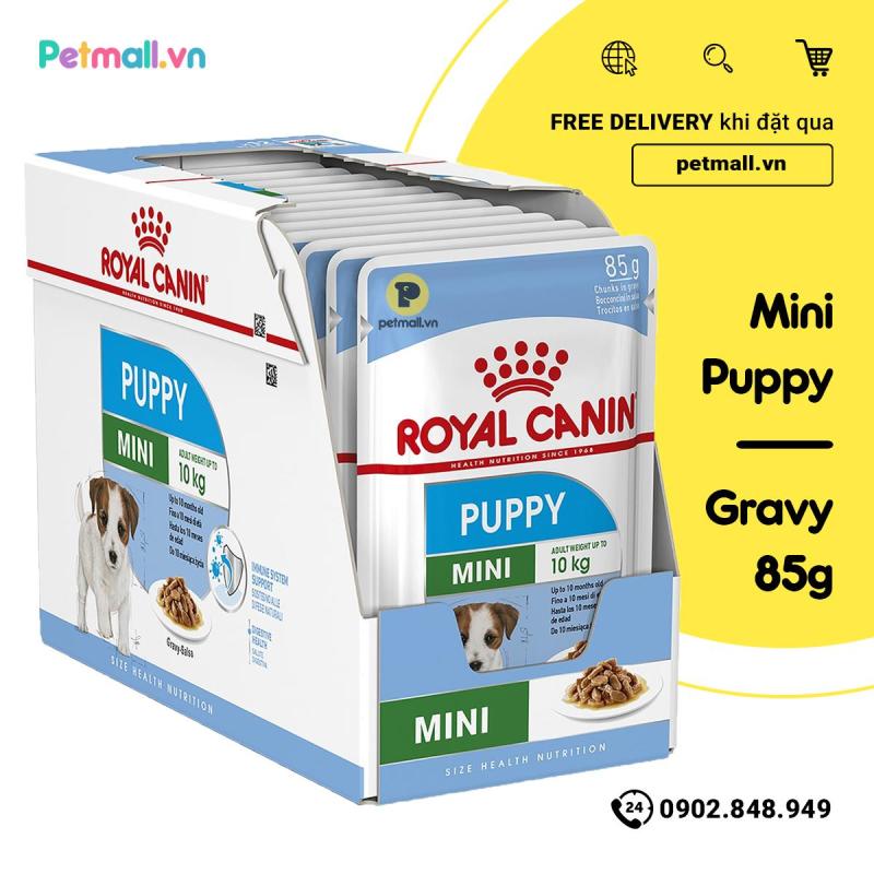Pate chó Royal Canin Mini Puppy 85g - Gravy 1 hộp 12 gói petmall
