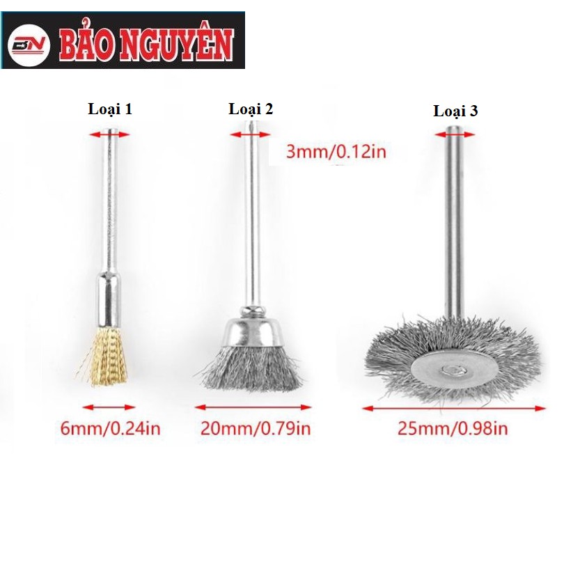 Chổi Đánh Rỉ Sắt Lông Ngựa 3 Mm.