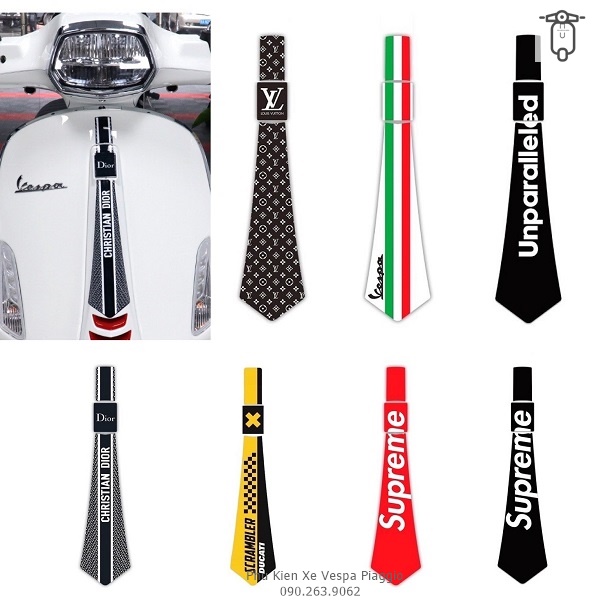 Tem Vespa Sprint Primavera Thiết Kế Cà Vạt