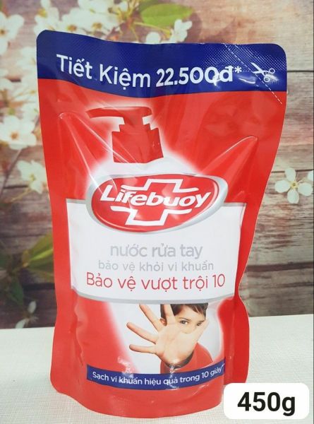 Nước rửa tay Lifebuoy 450g ( Bán lẻ giá sỉ ) - nước rửa tay lifebouy túi 450gr