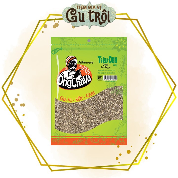Tiêu đen xay Ông Chà Và 500gram (Túi) - (Ground black pepper)