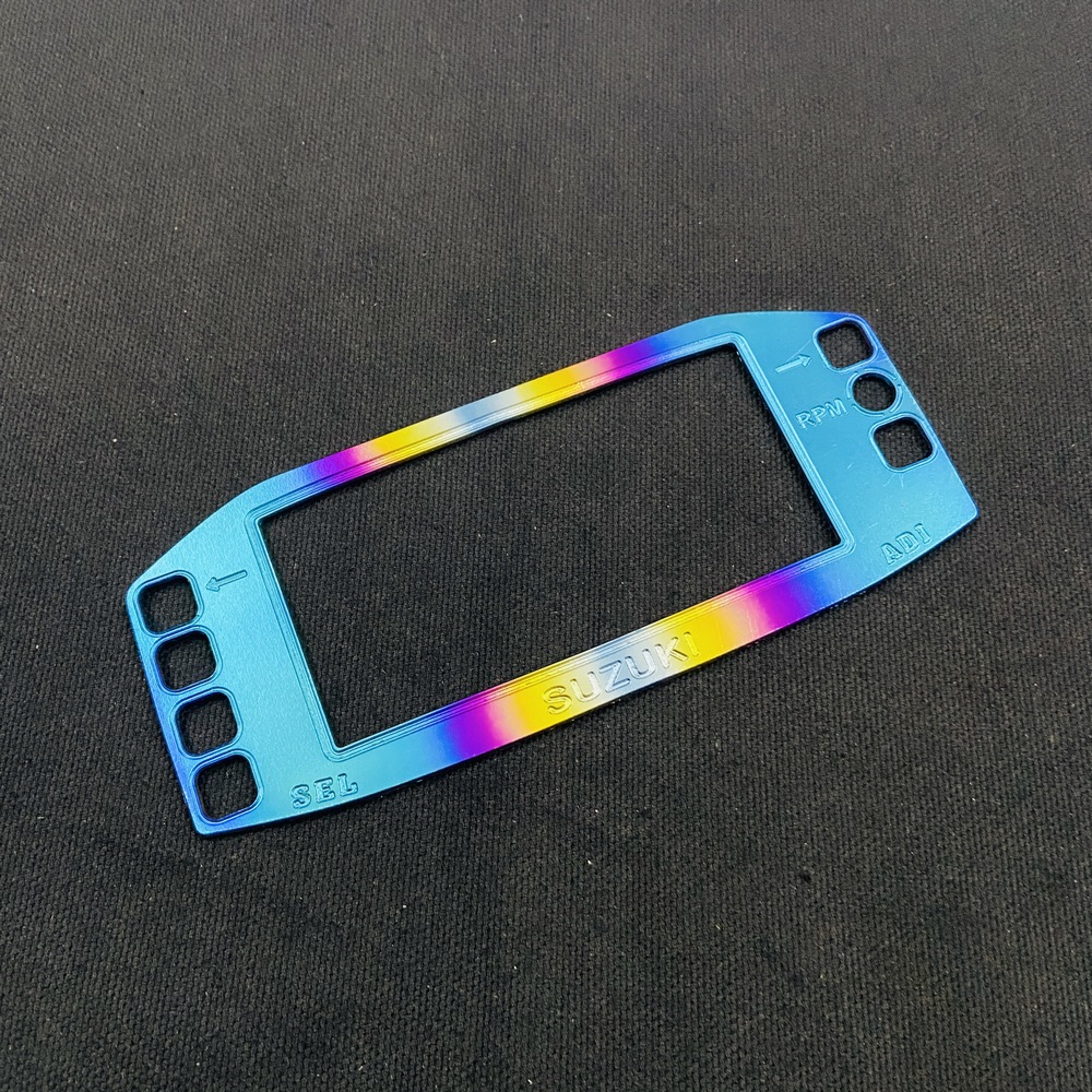 [HCM][CHUYÊN TITAN] ỐP VIỀN ĐỒNG HỒ SATRIA FIRAIDER FI CHẤT LIỆU TITAN KEO 3M DÍNH KHỎI BÀN (XANH TITAN)