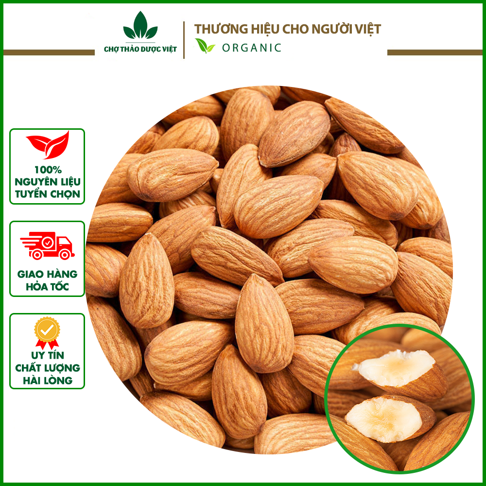 Hạnh nhân thái lát 100g - chợ thảo dược việt
