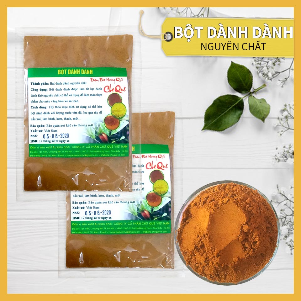Bột Dành Dành Gói 50g Nguyên Chất Chợ Quê